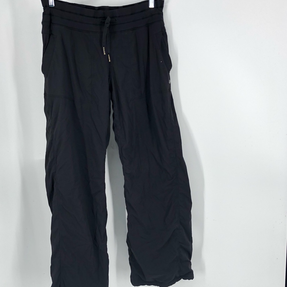 Lululemon black lined studio pants 12